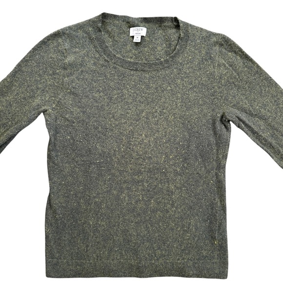 J. Crew Factory Sweaters - J.Crew Teddie Sweater Wmns Medium Olive Green Merino Wool Blend F5199 Excellent